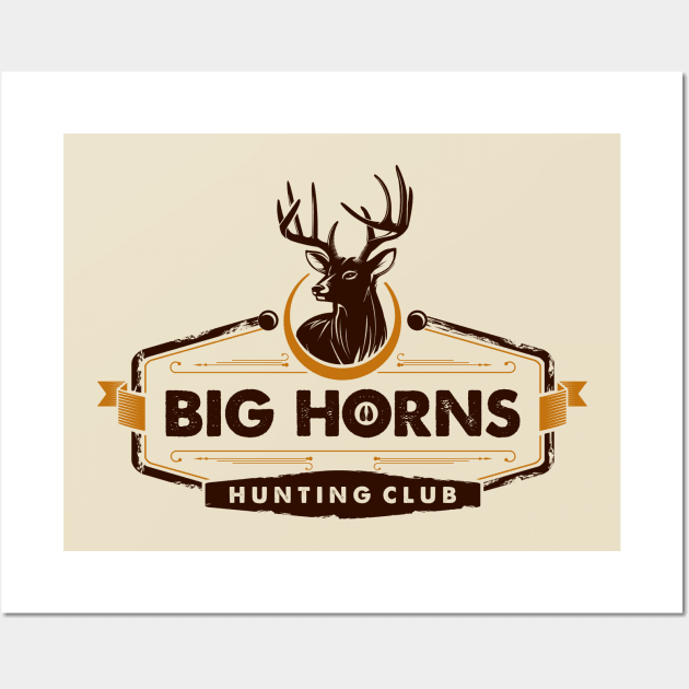 Deer Hunting Club Wall Art by michony